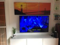 LED TV Wand h&auml;ngend verdeckte Kabel